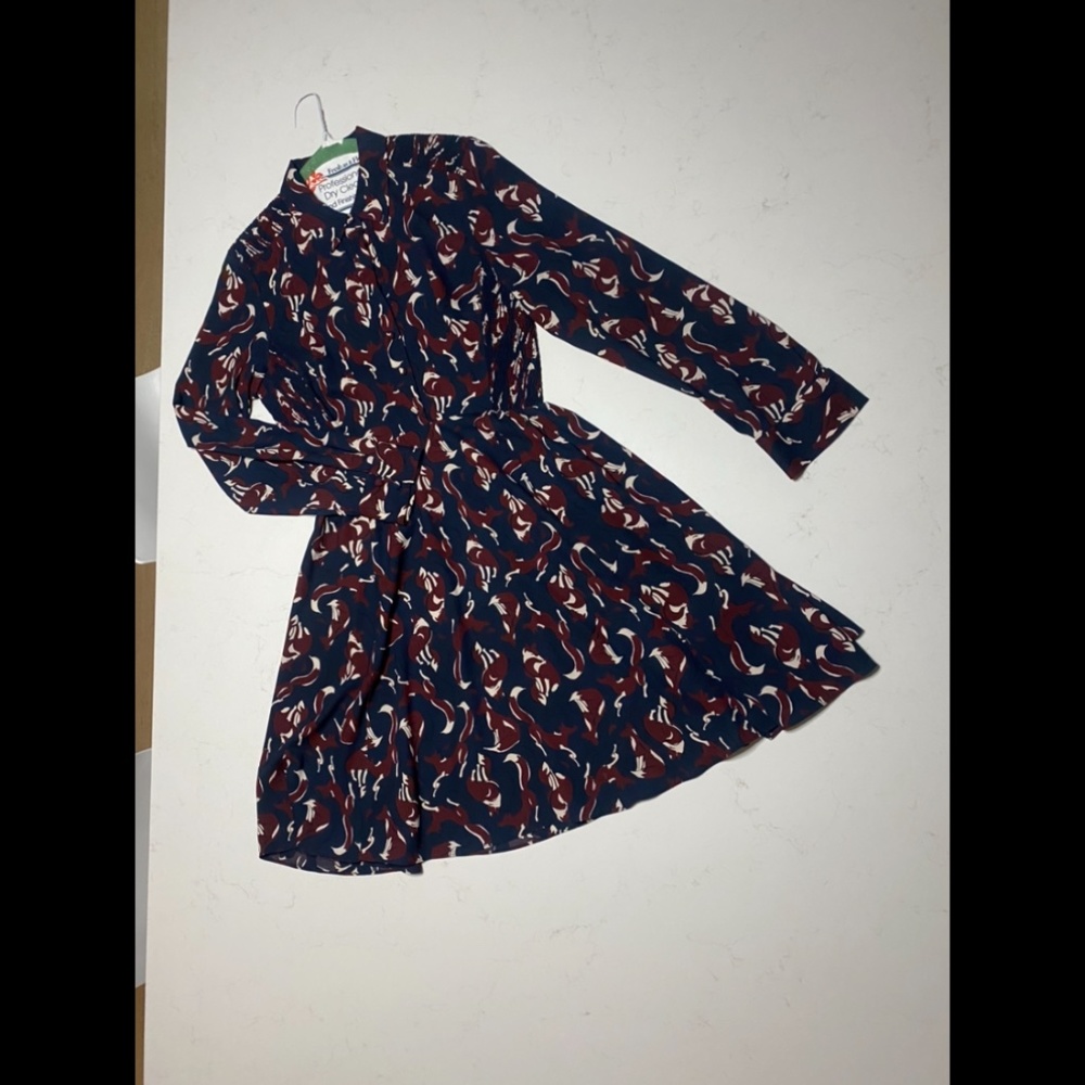 Kate Spade "So Foxy" Foxes Smocked Dress